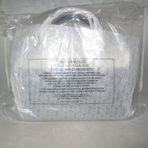 Michael Kors Sophie Large Top-Zip Leather Satchel $378 Navy #065 NWT - Picture 6 of 8